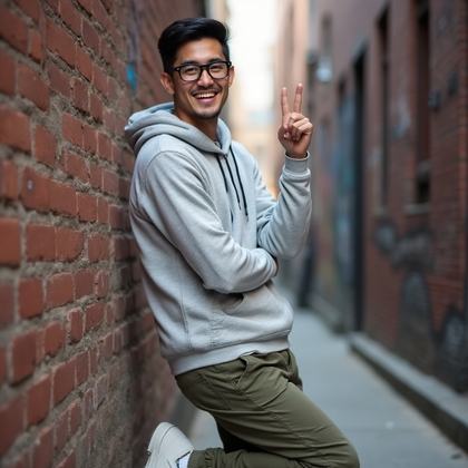 AI-जनरेटेड फोटो: Tinder profile photo capturing a man in a quirky "...