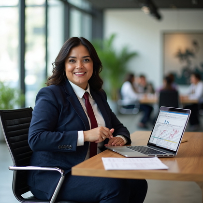 AI-generated photo: LinkedIn photo capturing a professional and dynamic work environment with an open-plan office settin...