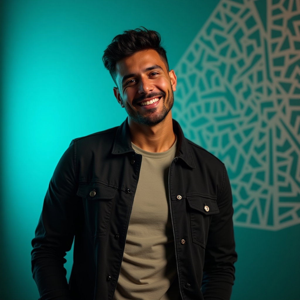 AI-generated photo: Photorealistic lifestyle portrait photo with a clean clamshell setup (soft key above, subtle under-f...