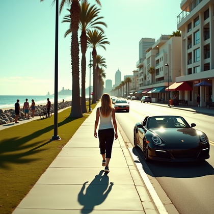 AI-generated photo: 1) Main person detection - Primary subject: Yes—one person is the clear focal point, centered in the...