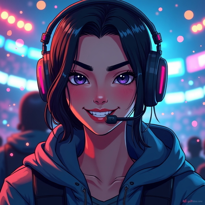 AI-generated photo: Stylized digital illustration, expressive close-up avatar portrait framed from just below the should...