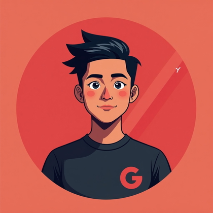AI-generated photo: Stylized digital illustration. A highly optimized minimalist gaming avatar portrait created specific...