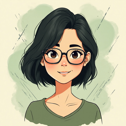 AI-generated photo: Line Art illustration: Develop an avatar that embodies curiosity and intrigue, characterized by rais...