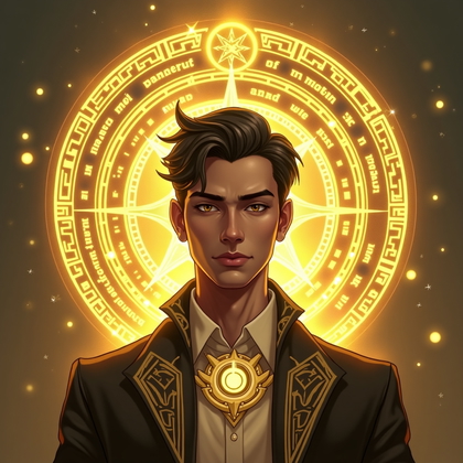 AI-generated photo: Stylized digital painting in a semi-realistic fantasy style, designed as a color-coded faction portr...