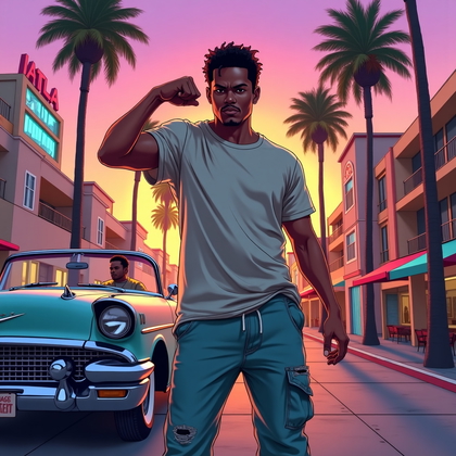 AI-generated photo: 1) Main Person Detection - Primary Subject: Yes — a single adult person dominates the foreground. - ...