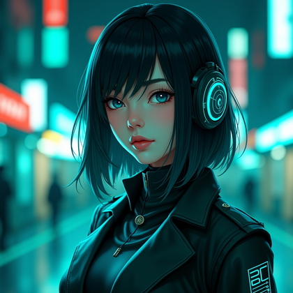 AI-generated photo: Stylized digital painting. A chest-up avatar portrait representing a sniper/marksman role, fully imm...