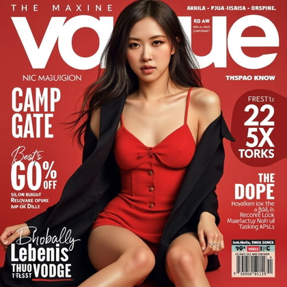 AI 生成照片: Create a captivating magazine cover featuring a st...