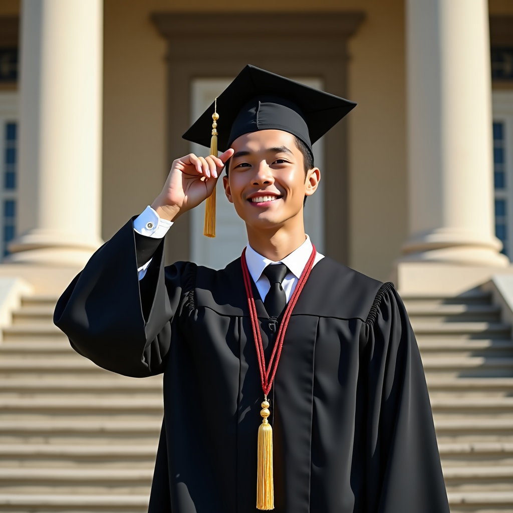 AI-generated photo: Photorealistic fashion portrait photography, a confident tassel-touch portrait framed from the waist...