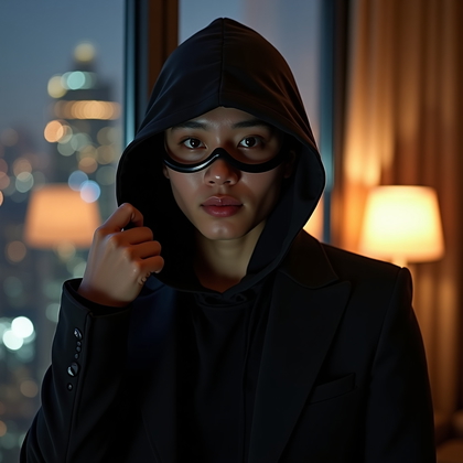 AI-generated photo: Photorealistic gaming avatar portrait photograph. The subject is shot from the chest up in a luxury,...