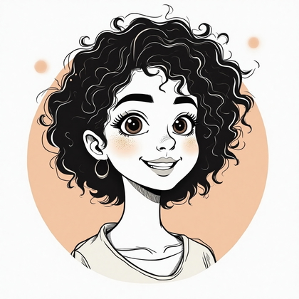 AI-generated photo: Line Art illustration: Create an expressive avatar using bold, deliberate outlines to emphasize faci...