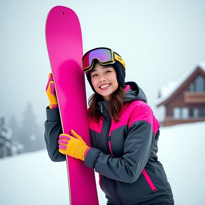 AI-generated photo: Photorealistic editorial portrait: alpine lodge terrace vanishing into white, the subject leans agai...