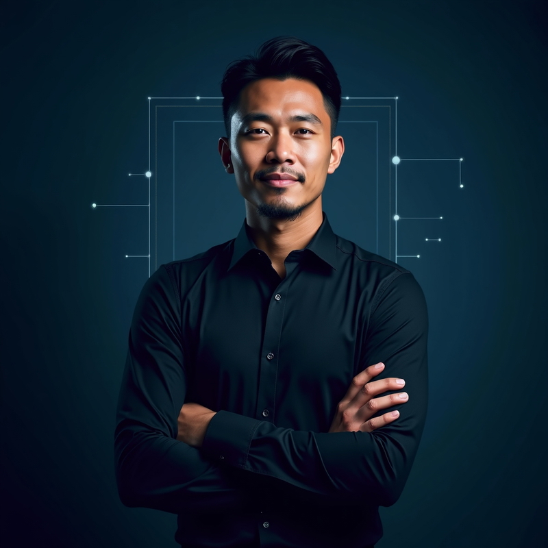 AI photo example for LinkedIn & resume headshots