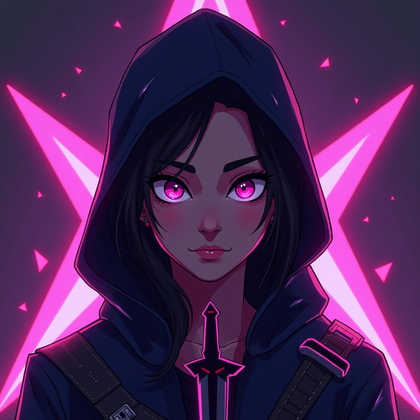 AI-generated photo: Stylized digital illustration in a modern eSports splash-art style. A frontal avatar portrait repres...