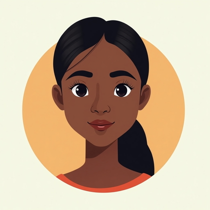 AI-generated photo: Stylized digital illustration. A clean, minimalist gaming avatar portrait with a tight crop around t...