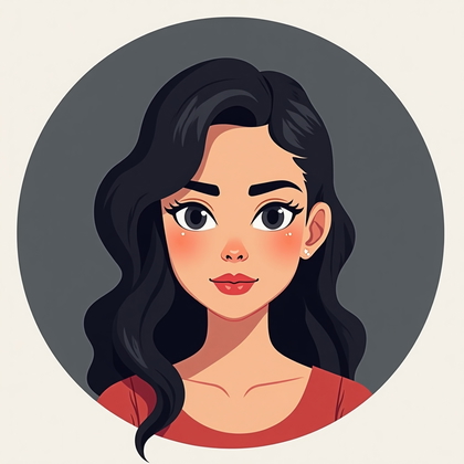 AI-generated photo: Vector minimalist digital illustration. Clean gaming avatar portrait designed for tiny circular lobb...