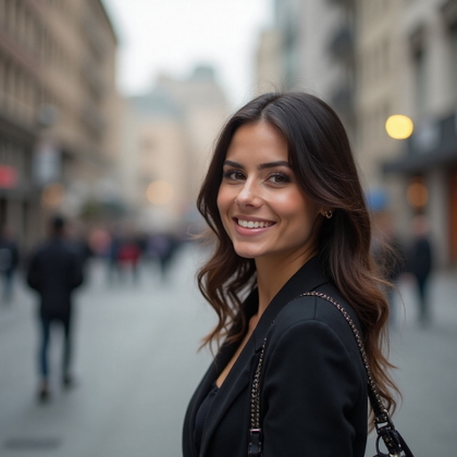 AI-generated photo: Tinder photo. Captured in a modern urban setting w...
