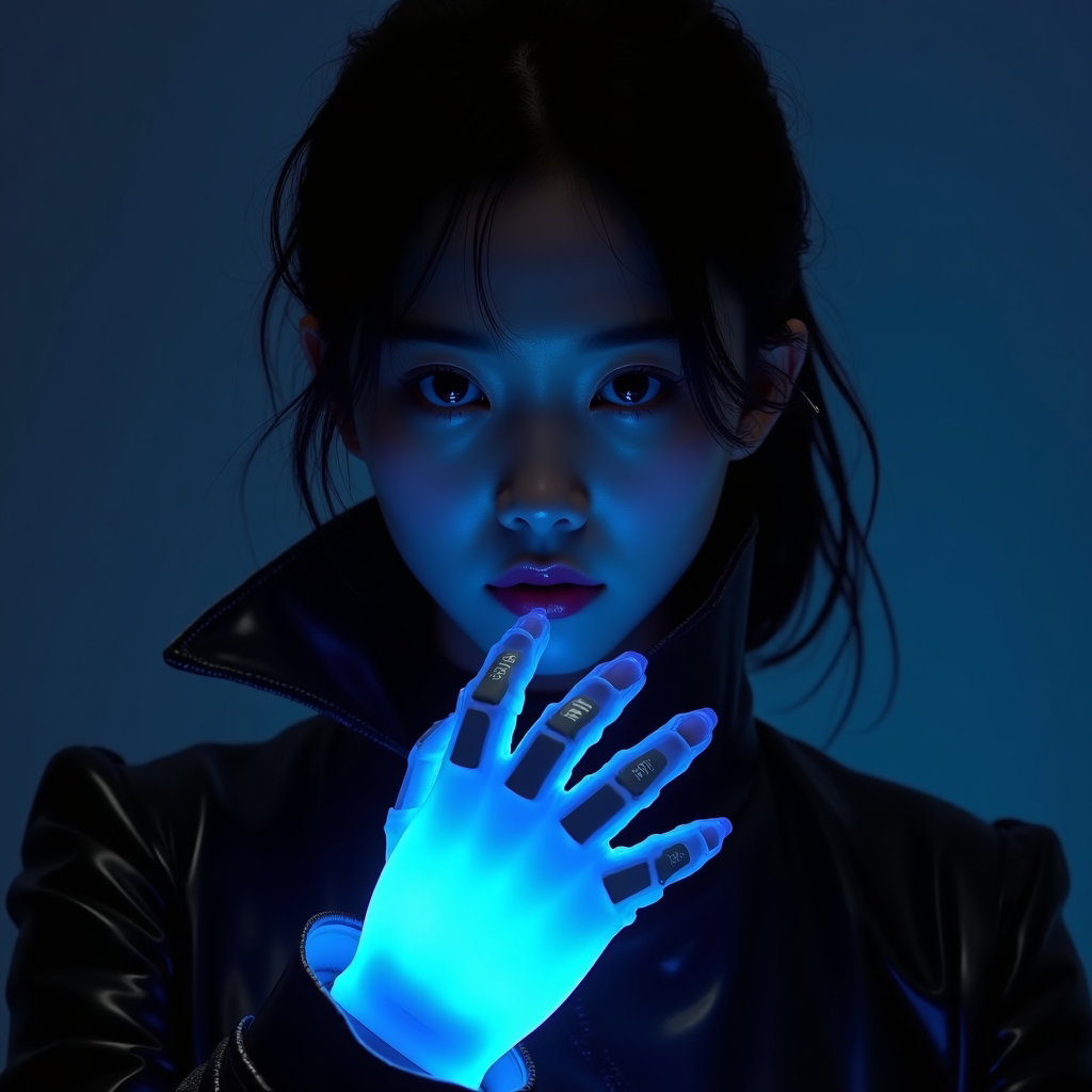 Dark Studio Silhouette Hunter Portrait example: Photorealistic dark fantasy portrait photography. Extreme close-up dark studio silhouette with the face clearly visible