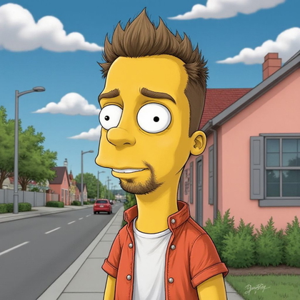 AI generated photo: Transform me into a character from The Simpsons, c...