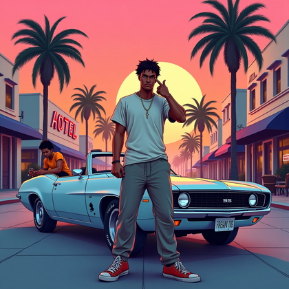 AI-generated photo: 1) Main Person Detection - Primary Subject: Yes — a single adult person dominates the foreground. - ...