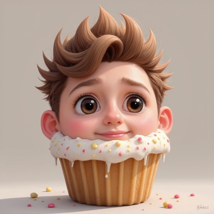 صورة مولدة بالذكاء الاصطناعي: Transform me into a whimsical Kawaii desserta cupc...