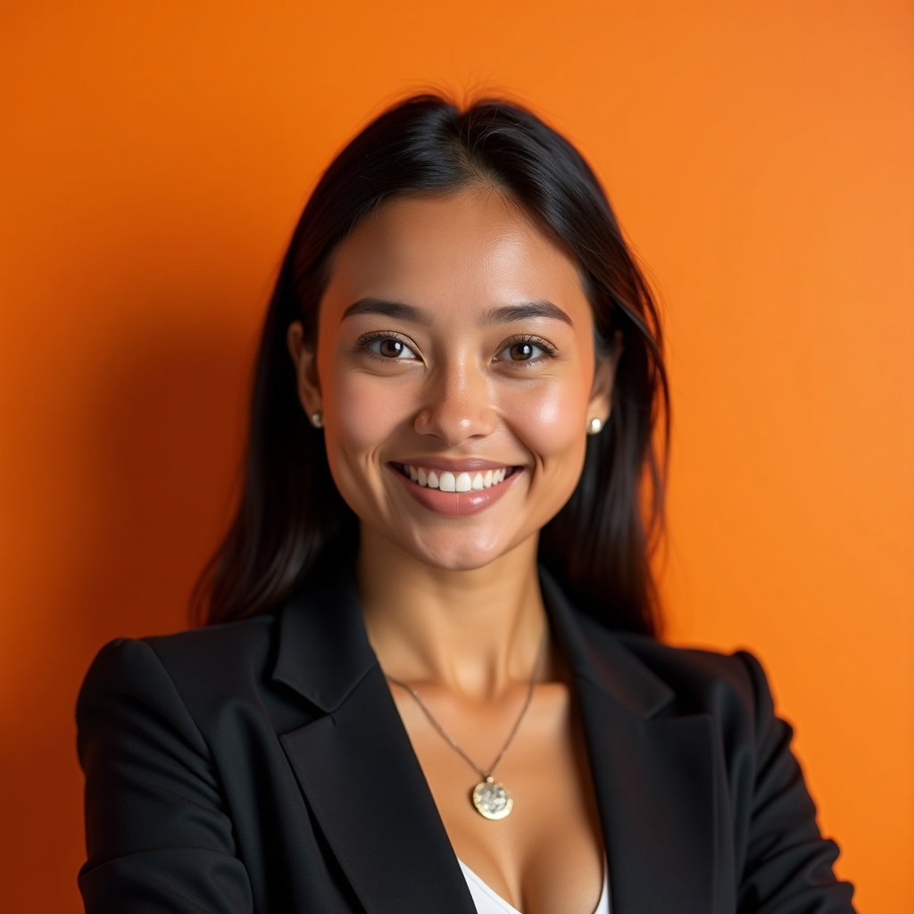 Pride Profile Picture Headshots With One Bold Color example: Professional headshot photography. Square avatar crop with the face clearly visible, shoulders included, and a confident
