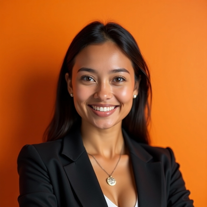 Pride Profile Picture Headshots With One Bold Color example: Professional headshot photography. Square avatar crop with the face clearly visible, shoulders included, and a confident