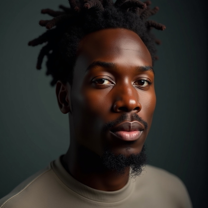 AI-generated photo: Photorealistic studio portrait photo using a honeycomb hexagon gobo to cast a repeating hive pattern...